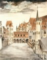 Cour de l’ancien château d’Innsbruck avec des nuages ​​Albrecht Dürer
